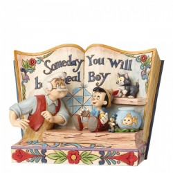 Someday You Will Be A real Boy (Pinocchio) Storybook Disney Traditions Enesco