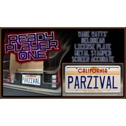 DeLorean Time Machine PARZIVAL License Plate Ready Player One