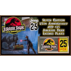 25th Anniversary Silver Edition JP 25 License Plate Jurassic Park (1993)