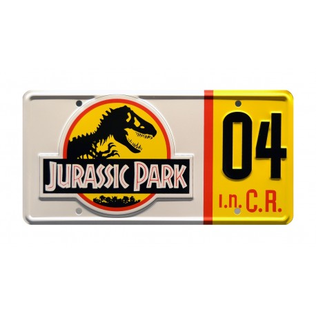 Number 04 Ford Explorer Tour Vehicle JP 04 License Plate Jurassic Park (1993)