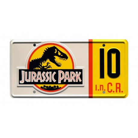 Number 10 Jeep Wrangler Sahara JP 10 License Plate Jurassic Park (1993)