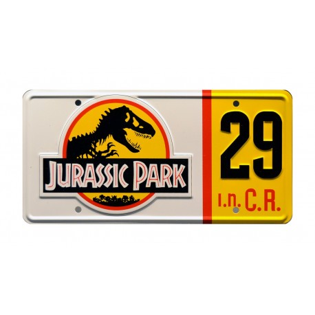 Number 29 Jeep Wrangler Sahara JP 29 License Plate Jurassic Park (1993)