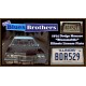 'Bluesmobile' 1974 Dodge Monaco BDR529 License Plate The Blues Brothers