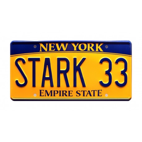 Tony Stark's Acura NSX Roadster STARK 33 License Plate The Avengers
