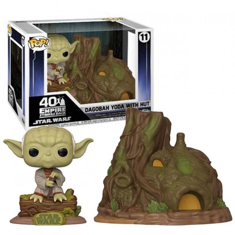 Dagobah Yoda with Hut POP! Town 11 Bobble-head Funko
