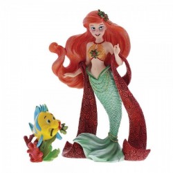Christmas Ariel with Flounder Haute Couture Disney Showcase Enesco
