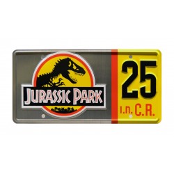 25th Anniversary Silver Edition JP 25 License Plate Jurassic Park (1993)