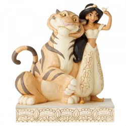 Wondrous Wishes (Jasmine & Rajah) White Woodland Disney Traditions Enesco
