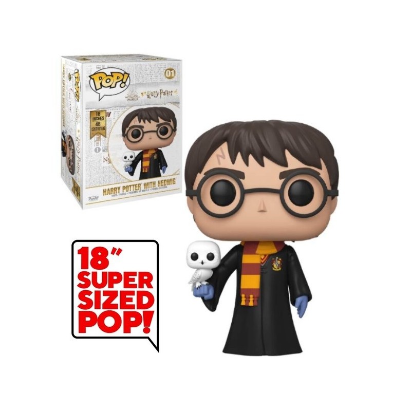 HARRY POTTER WITH HEDWIG POP! 18" Harry Potter 01 Figurine Funko