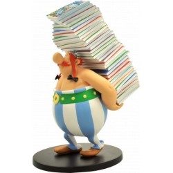 Obélix Pile d'Albums Collectoys Statue Plastoy