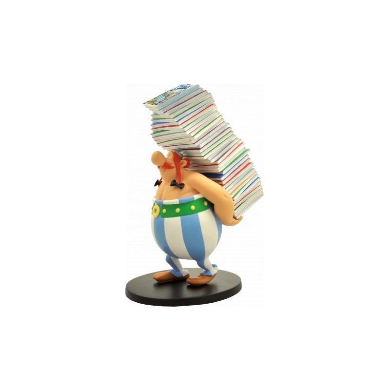 Obélix Pile d'Albums Collectoys Statue Plastoy
