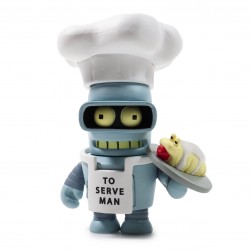 Chef Bender 2/24 Futurama Good News Everyone Series Mini Figurine Kidrobot