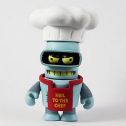 Chef Bender Variant ??/?? Futurama Good News Everyone Series Mini Figurine Kidrobot