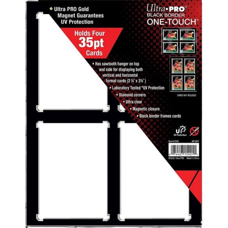UV ONE-TOUCH 35pt 4-Card Black Border Magnetic Holder Ultra PRO