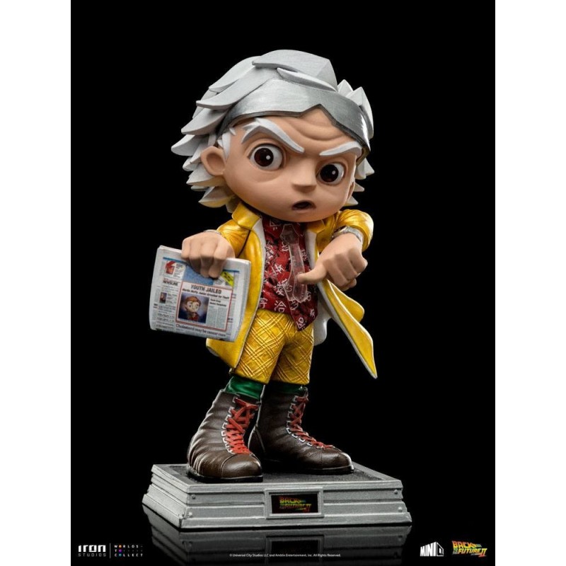 DOC BROWN BTTF2 MiniCo PVC Statue Iron Studios