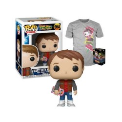 Set Marty Tee T-Shirt & Marty with Hoverboard Exclusive POP! Movies 964 Figurine Funko