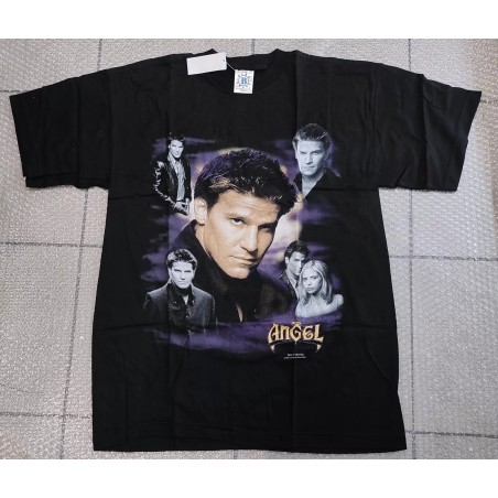 T-shirt Size L ANGEL 100% Coton Blue Grape