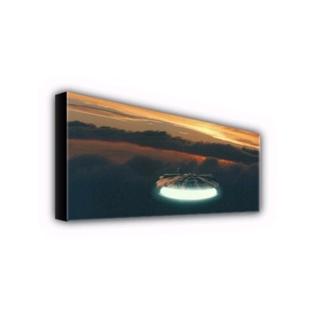 Millenium Falcon over Bespin Cloud City Canvas ID-Wall
