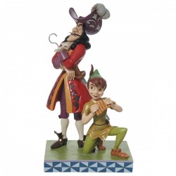 DEVIOUS AND DARING (Peter Pan & Hook) Disney Traditions Figurine Enesco