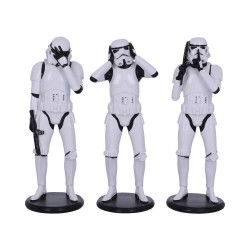 SET OF 3 WISE STORMTROOPER Statue Nemesis Now