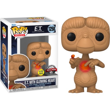 E.T. WITH GLOWING HEARTS GID SE POP! Movies 1258 Figurine Funko