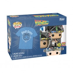 POP! Tees DOC Tee T-Shirt & DOC WITH HELMET GID Exclusive POP! Movies 959 Figurine Funko