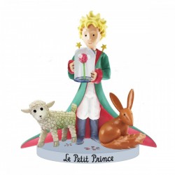 Le Petit Prince, la rose, le renard et le mouton Statue 20cm Enesco