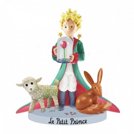 Le Petit Prince, la rose, le renard et le mouton Statue 20cm Enesco