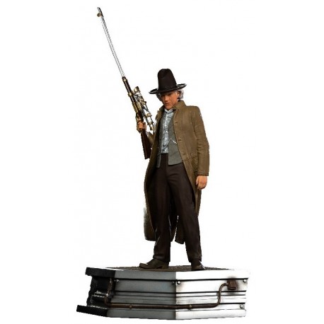 DOC BROWN BTTF3 Deluxe Art Scale 1/10 Statue Iron Studios