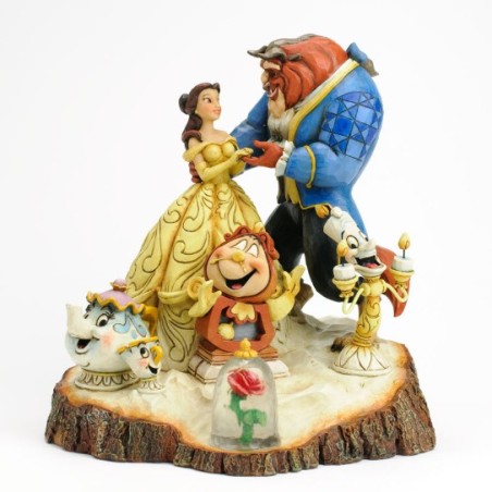 Tale as Old as Time (La Belle et la Bête) Wood Carved Disney Traditions Enesco