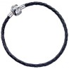 Black Leather Charm Bracelet The Carat Shop