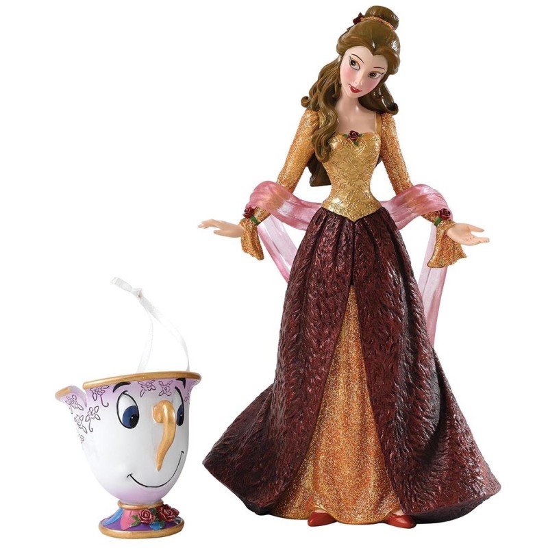 Christmas Belle with Chip Ornament Haute Couture Disney Showcase Enesco