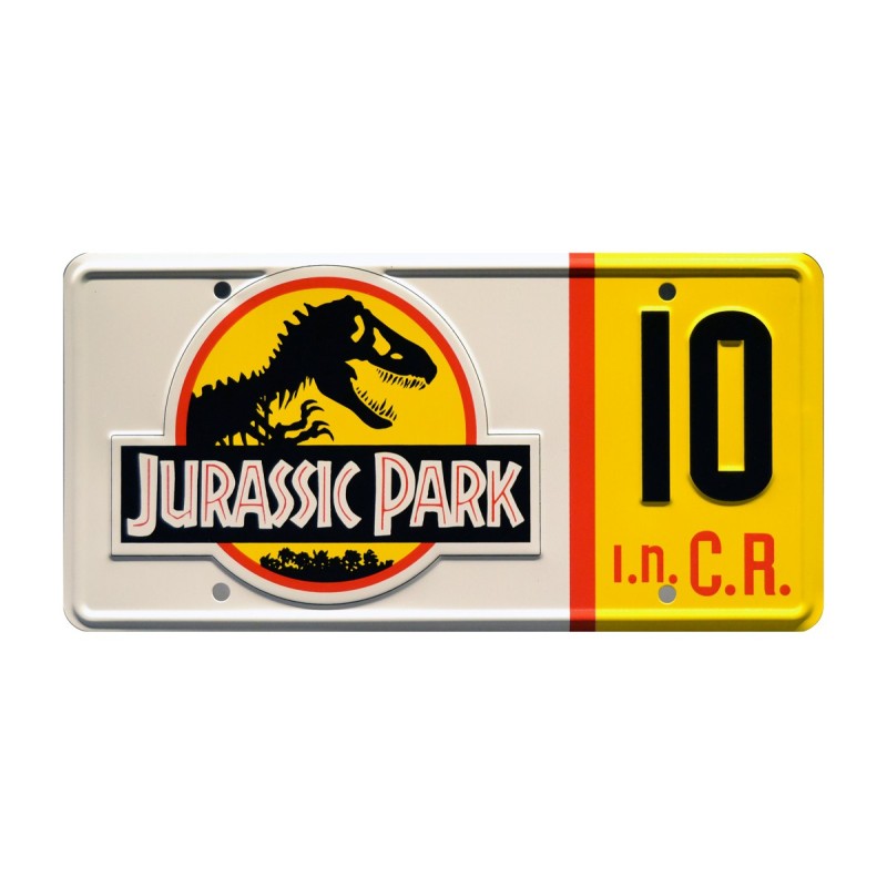 Number 10 Jeep Wrangler Sahara JP 10 License Plate Jurassic Park (1993)