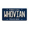 WHOVIAN Public Call Police Box License Plate Doctor Who