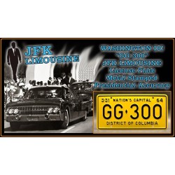 JFK Presidential Limousine GG 300 License Plate