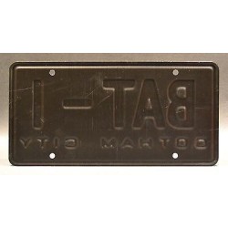 Batmobile BAT-1 License Plate Batman 1960s