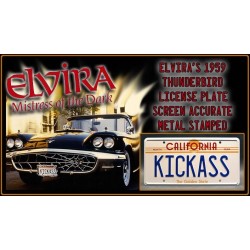 Thunderbird 1959 KICKASS License Plate Elvira, Mistress of the Dark