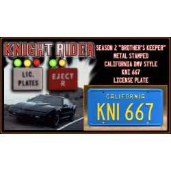 Trans Am 1982 'KITT' KNI 667 License Plate Knight Rider