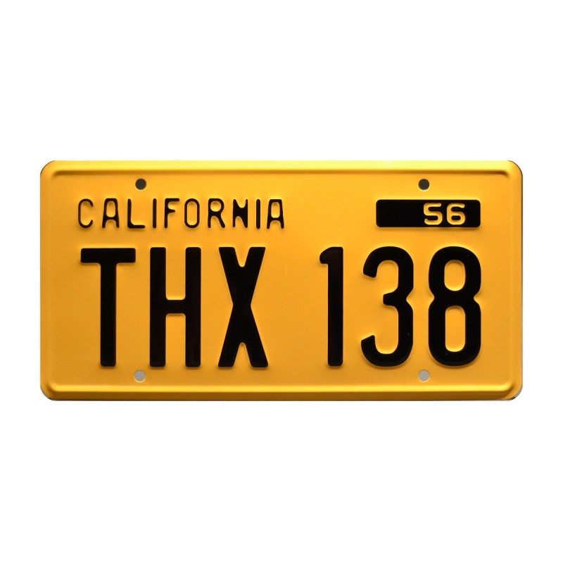 Ford Deuce Coupe 1932 THX 138 License Plate American Graffiti
