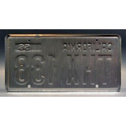 Ford Deuce Coupe 1932 THX 138 License Plate American Graffiti