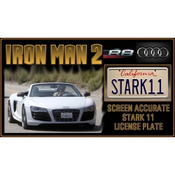 Tony Stark's Audi R8 Spyder STARK 11 License Plate Iron Man