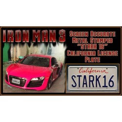 Tony Stark's Audi R8 e-tron STARK16 License Plate Iron Man