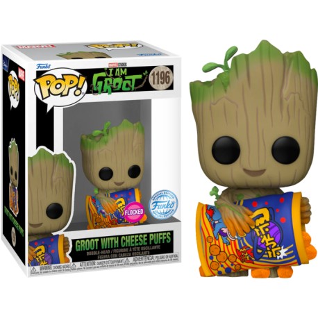 GROOT WITH CHEESE PUFFS POP! Marvel 1196 Figurine Funko