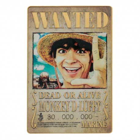WANTED MONKEY D. LUFFY One Piece Official Ingot Fanattik