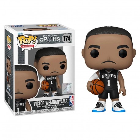 VICTOR WEMBANYAMA (Black Jersey) Spurs NBA POP! Basketball 174 Figurine Funko